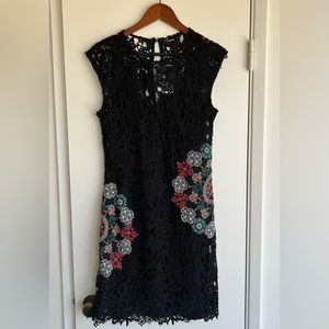Desigual black lace dress, size 4 NWT